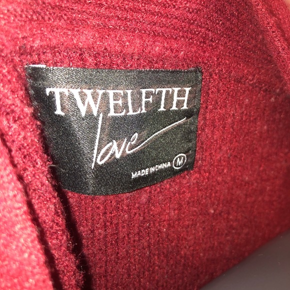 Twelfth Love Maroon Cardigan - Picture 4 of 7